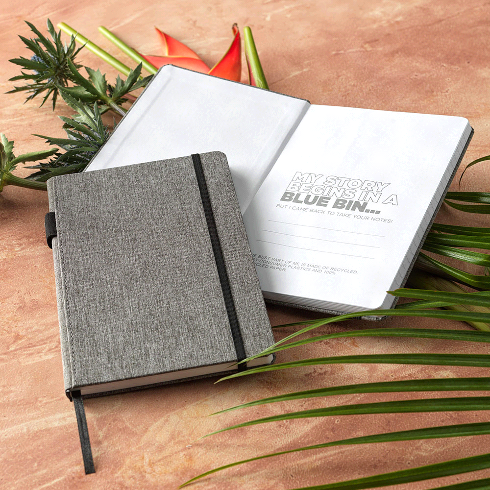 Orin A5 RPET Notebook – Desk Accessories – The Range – available in Grey – thumbnail 2 of 9