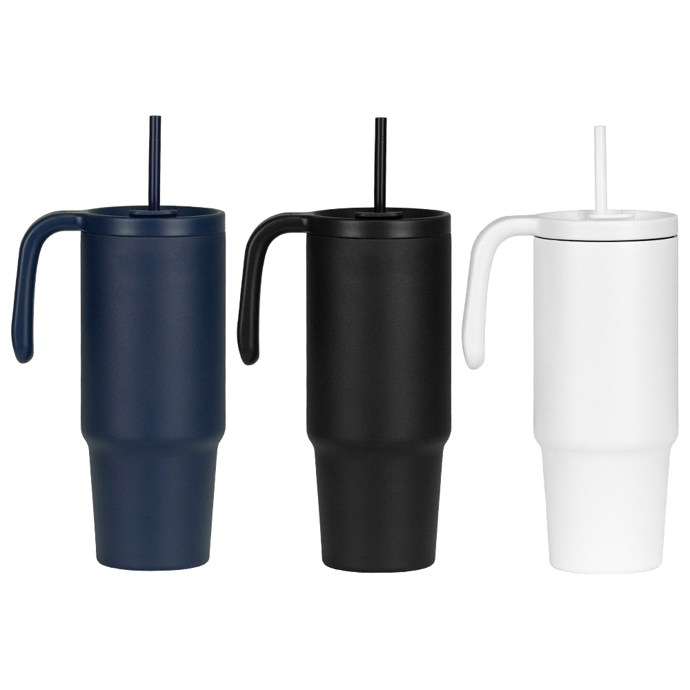 The Tilly Tumbler - Recycled w/ Handle 900ml – Drink Bottles – The Range – available in Black, Navy and White – thumbnail 1 of 27