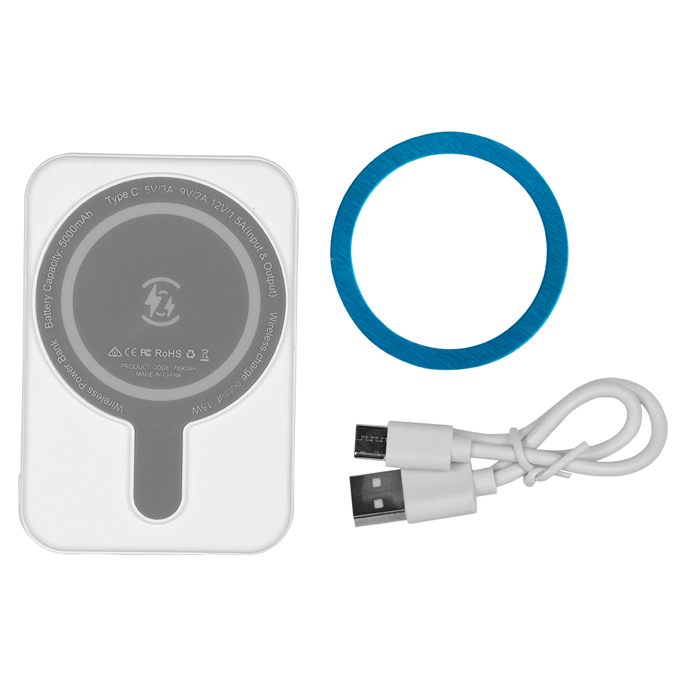 Magnetic Power Bank 5000 mAh – Car Chargers – The Range – available in White – thumbnail 5 of 8