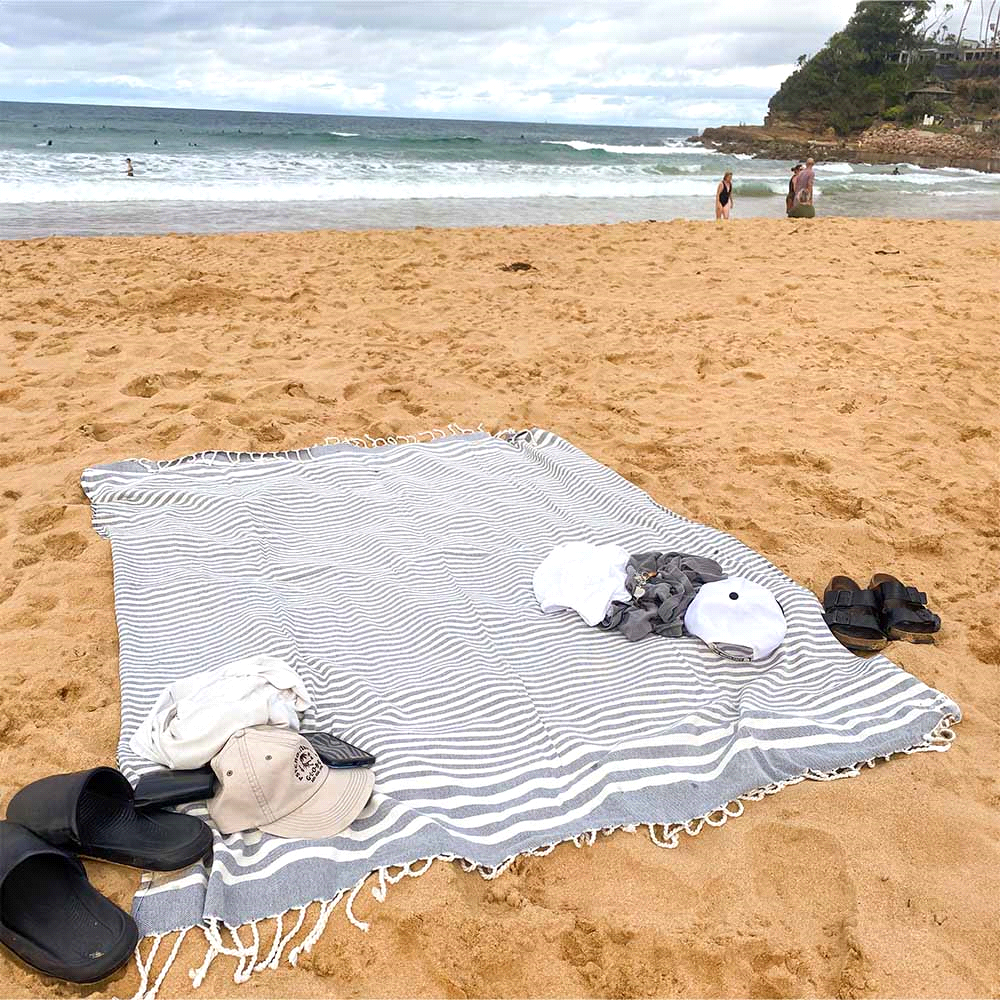 Hilana Upcycled Fethiye Throw Blanket – Blankets – The Range – available in Blue – thumbnail 8 of 8