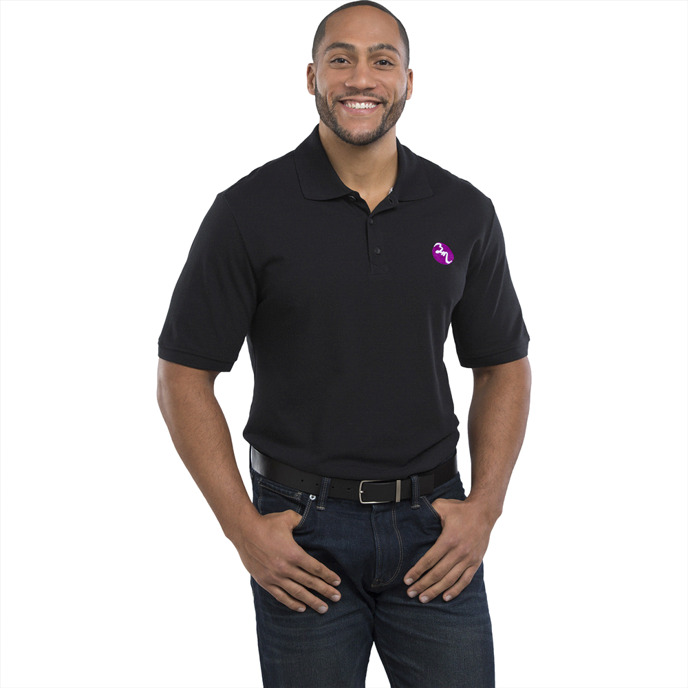 Crandall Short Sleeve Polo - Mens – Polo Shirts – Apparel Range – available in Aspen Blue, Black, Forest Green, Heather Grey and 3 more – thumbnail 1 of 29