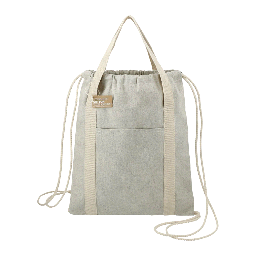 Repose Recycled Cotton Drawstring Bag – Drawstring Bags – Global Stock – thumbnail 1 of 6
