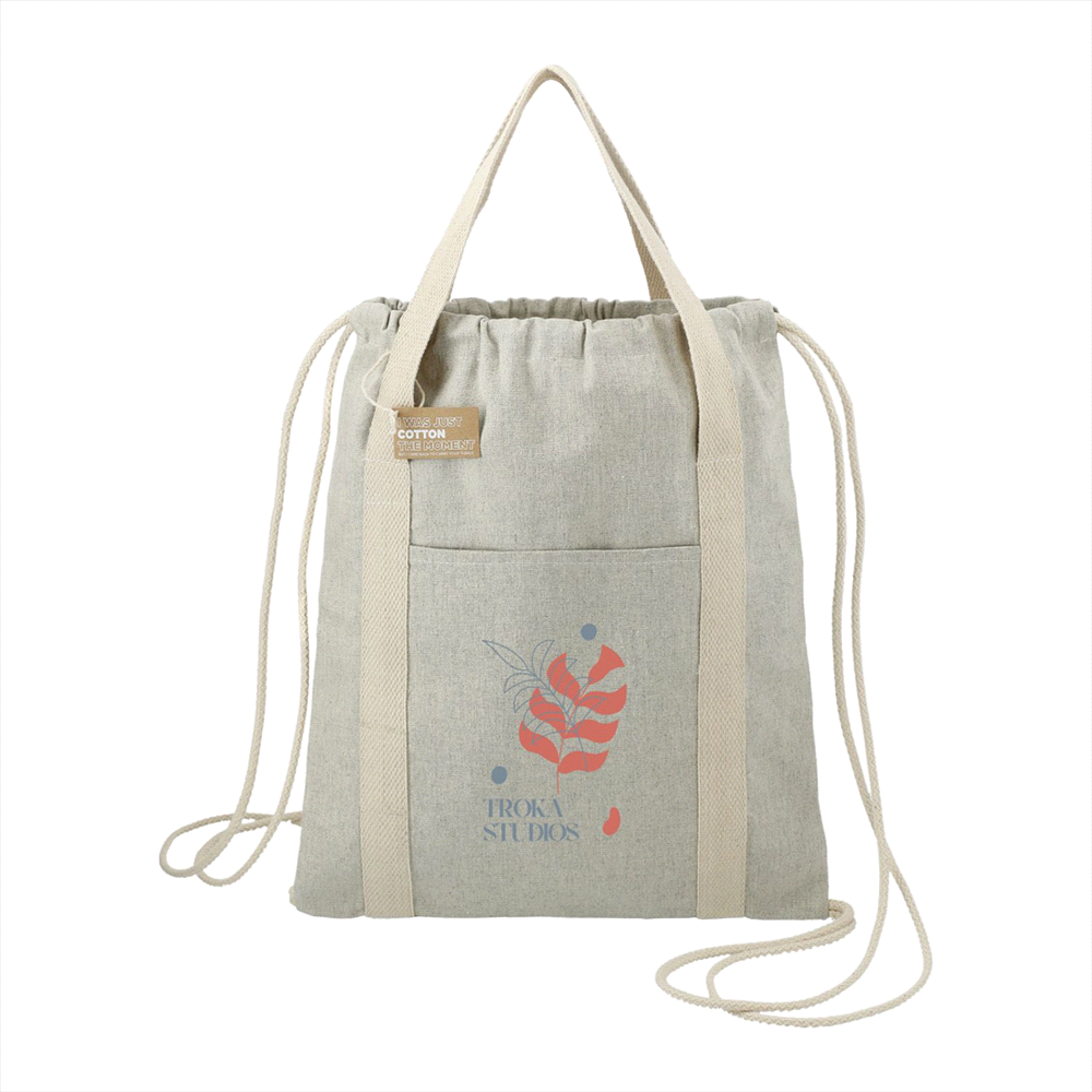 Repose Recycled Cotton Drawstring Bag – Drawstring Bags – Global Stock – thumbnail 4 of 6