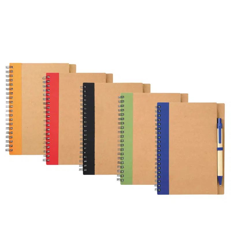 The Spiral Notebook w/ Pen – Diaries – available in black, blue, green, orange colours and 1 more
