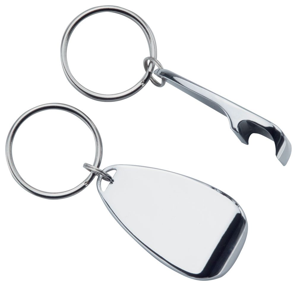 Bottle Opener Keyring – Bottle Openers – The Range – available in Silver – thumbnail 1 of 4