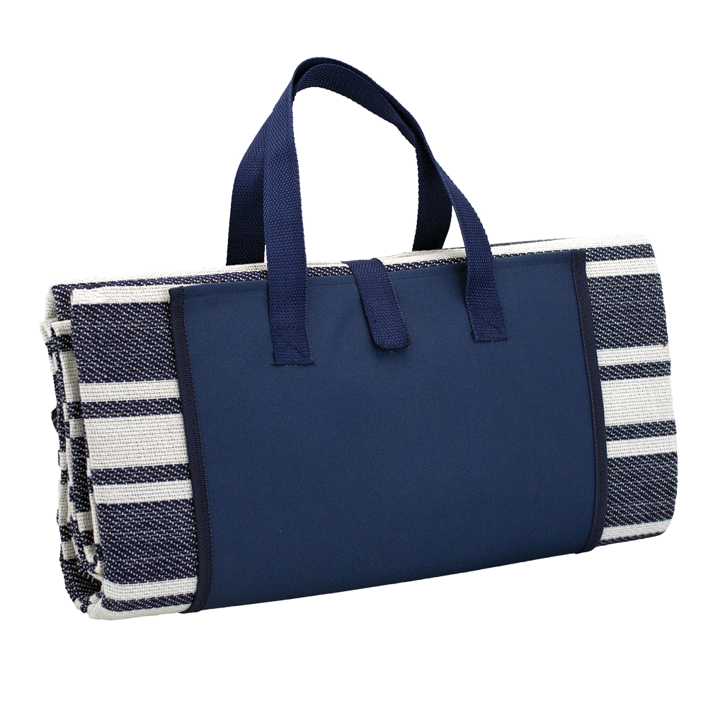 Trekk Round Picnic Rug – Blankets – The Range – available in Navy – thumbnail 2 of 8