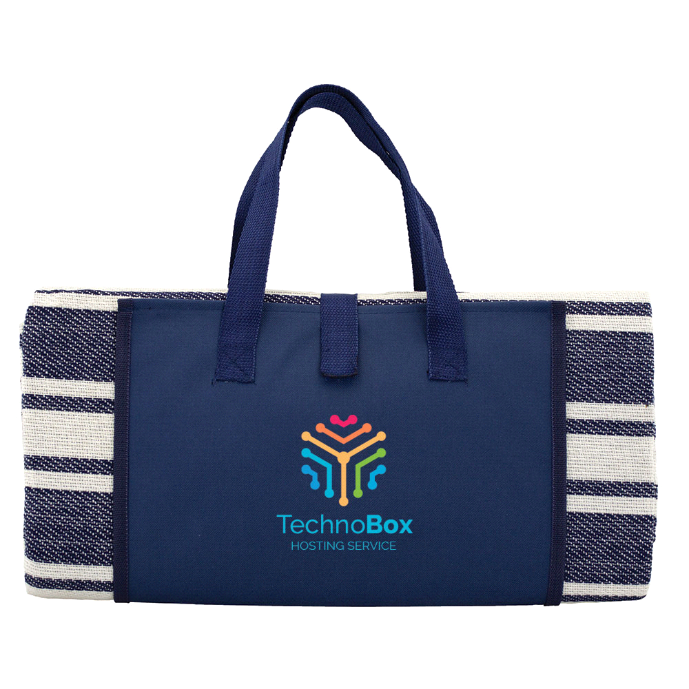 Trekk Round Picnic Rug – Blankets – The Range – available in Navy – thumbnail 6 of 8