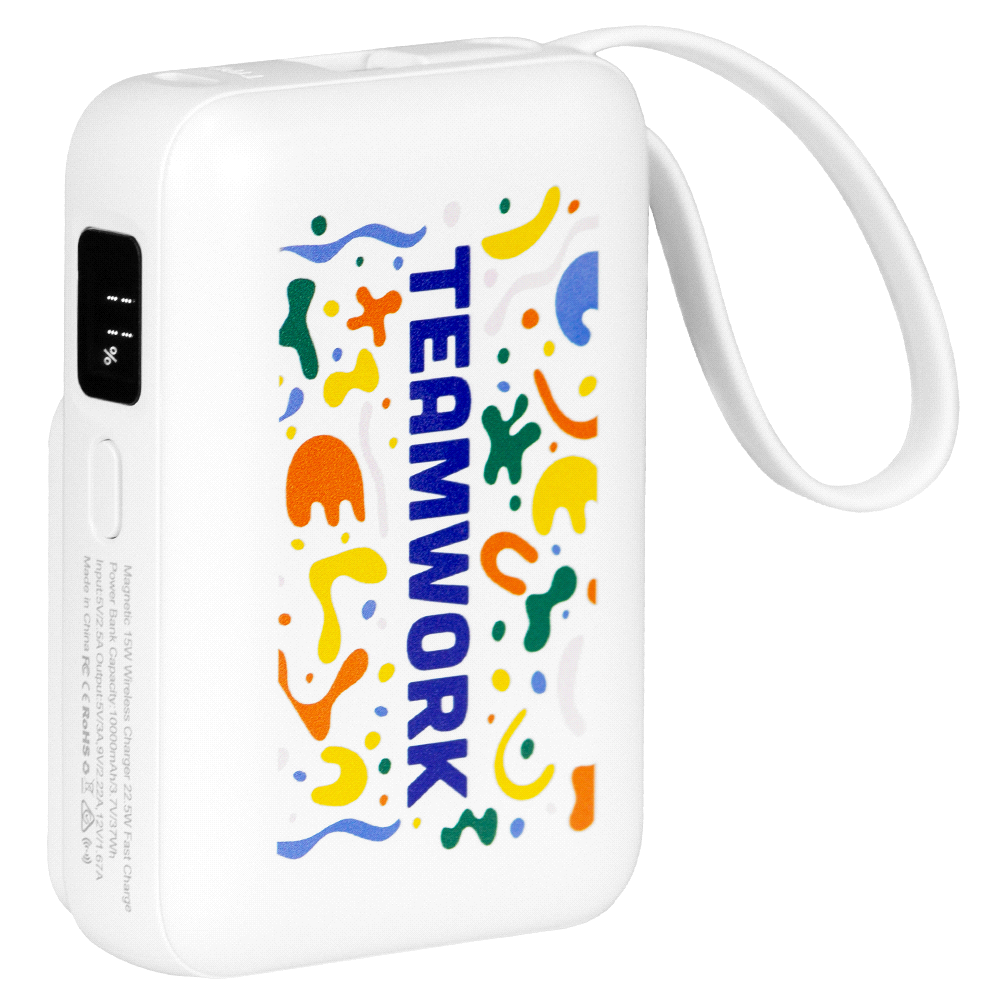 Infinity Magnetic Power Bank 10000 mAh – Travel Mugs – The Range – available in White – thumbnail 5 of 10