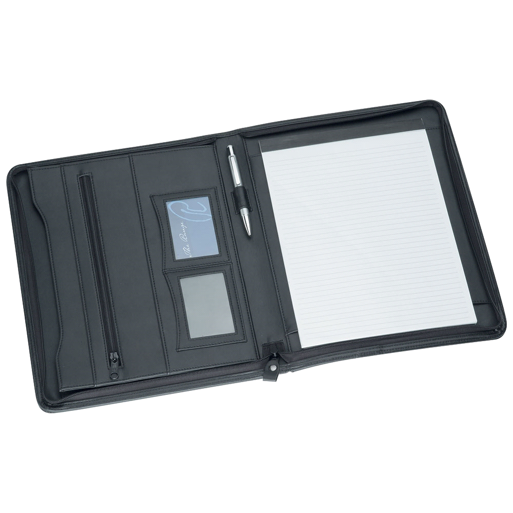 The Associate A4 Imitation Leather Zip Compendium – Compendiums – The Range – available in Black – thumbnail 2 of 4