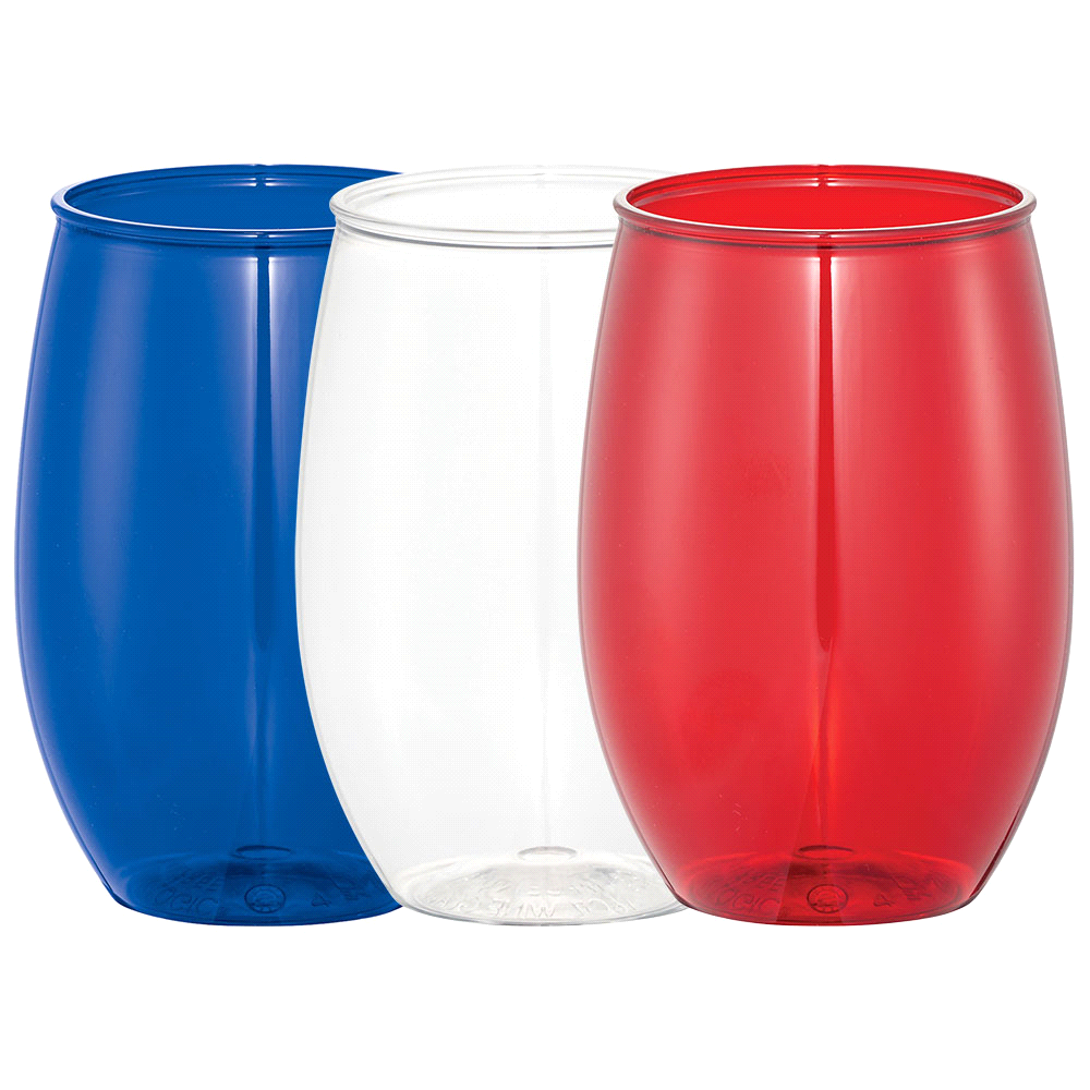 Wynwood 470ml Stemless Wine Cup – Glassware – The Range – available in Blue, Clear and Red – thumbnail 1 of 8