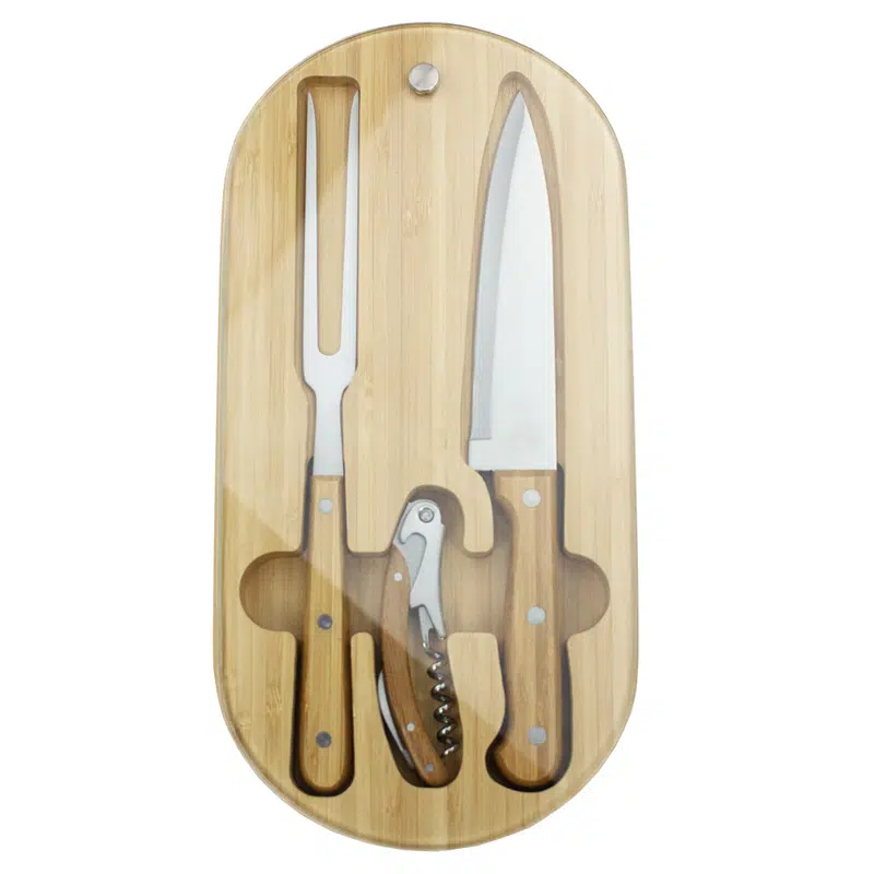 Trekk Oval Bamboo Glass Knife Set – Cooler Bags