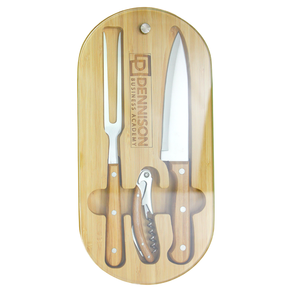 Trekk Oval Bamboo Glass Knife Set – Cooler Bags – The Range – available in Wood – thumbnail 6 of 7
