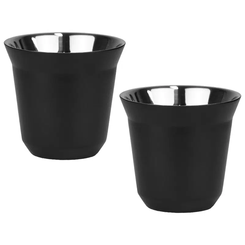Duo Recycled Espresso Cup Set – Reusable Coffee Cups – available in black colour
