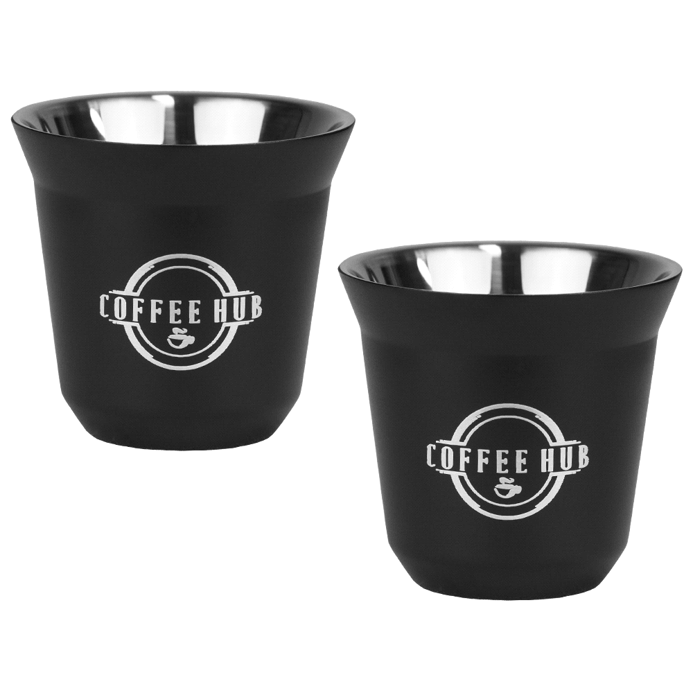 Duo Recycled Espresso Cup Set – Reusable Coffee Cups – The Range – available in Black – thumbnail 5 of 8
