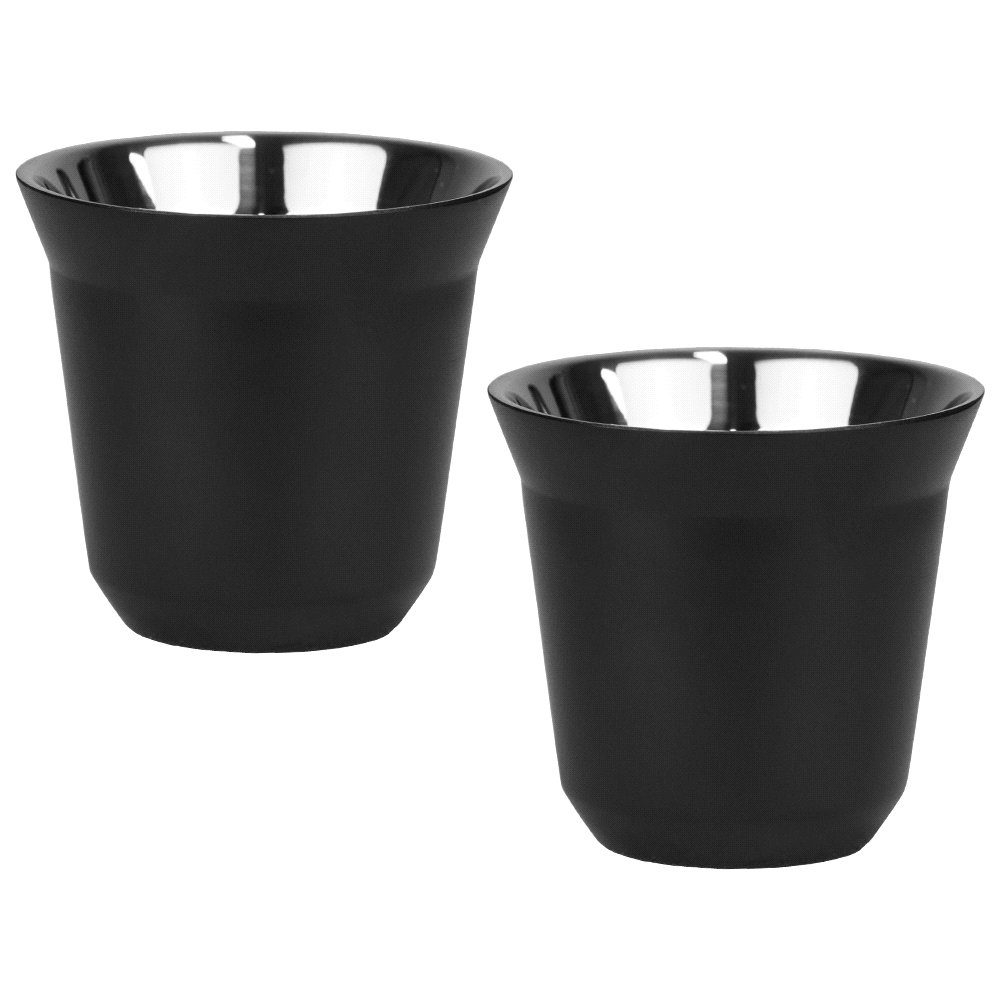Duo Recycled Espresso Cup Set – Reusable Coffee Cups – The Range – available in Black – thumbnail 1 of 8