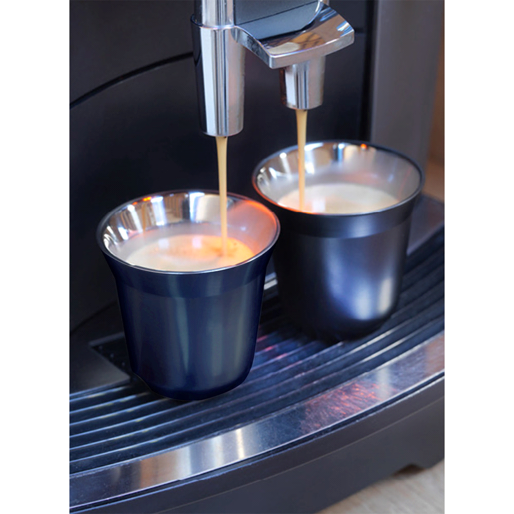 Duo Recycled Espresso Cup Set – Reusable Coffee Cups – The Range – available in Black – thumbnail 4 of 8