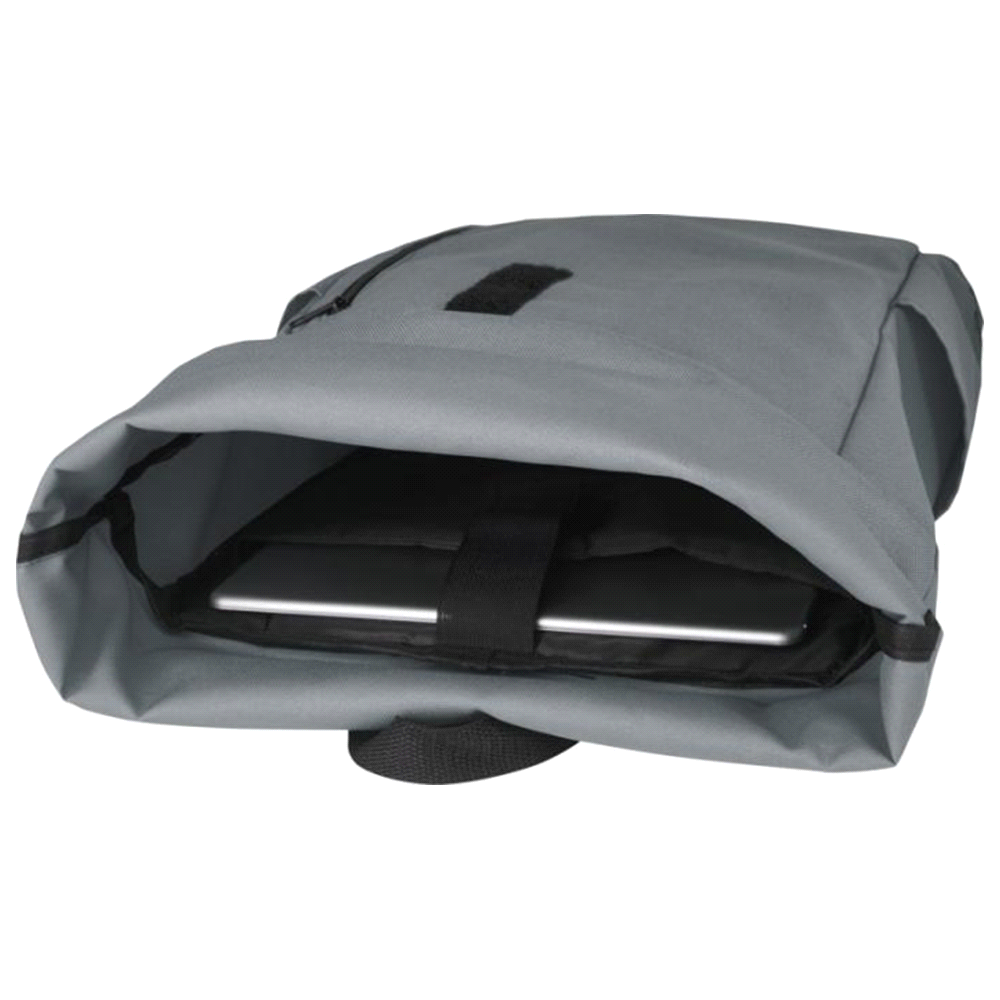Byron 15.6" GRS RPET Roll-Top Backpack 18L – Backpacks – The Range – available in Black, Grey and Navy – thumbnail 9 of 20