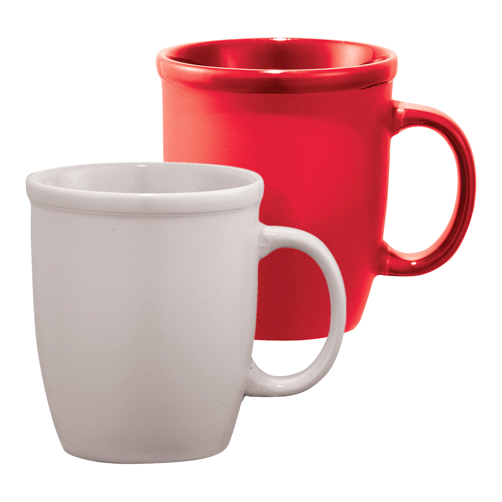 Cafe Au Lait Ceramic Mug 350ml – Mugs – The Range – available in Red and White – thumbnail 1 of 11