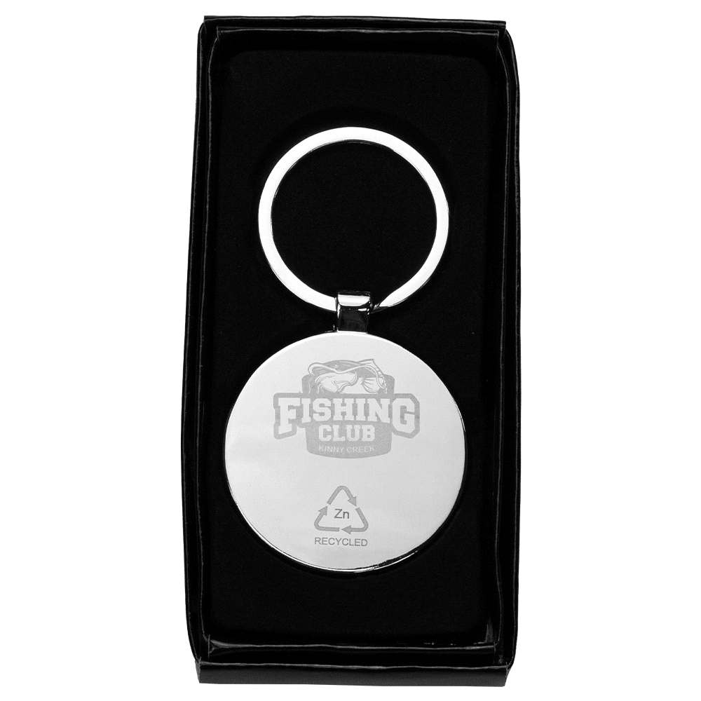Circular Recycled Zinc Alloy Keyring w/ Bamboo – Keyrings – The Range – available in Bamboo – thumbnail 4 of 4