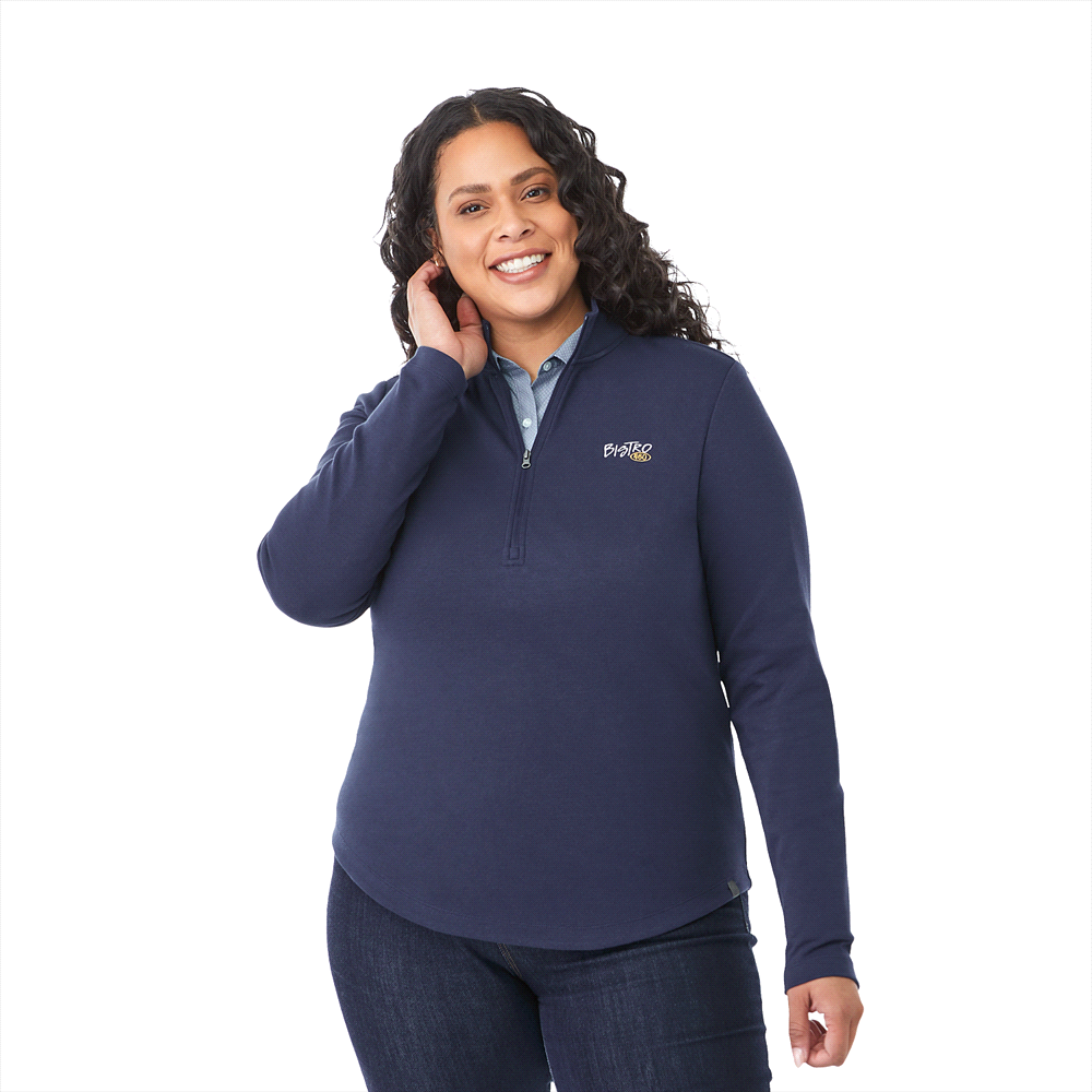 Rigi Eco Knit Quarter Zip - Womens – Jackets – Apparel Range – available in Black, Heather Dark Charcoal, Heather Grey and Vintage Navy – thumbnail 7 of 23