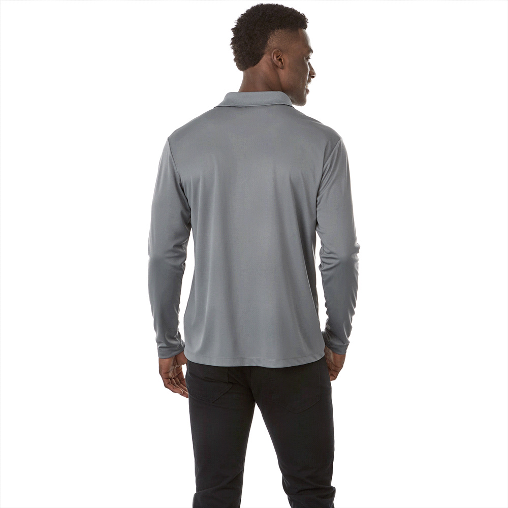 Mori Long Sleeve Polo - Mens – Jackets – Apparel Range – available in Black, Forest Green, Navy, Steel Grey and 1 more – thumbnail 10 of 19