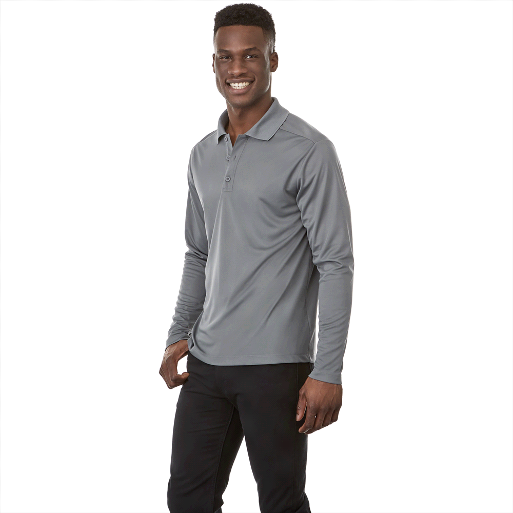 Mori Long Sleeve Polo - Mens – Jackets – Apparel Range – available in Black, Blue, Green, Grey and 2 more – thumbnail 9 of 19