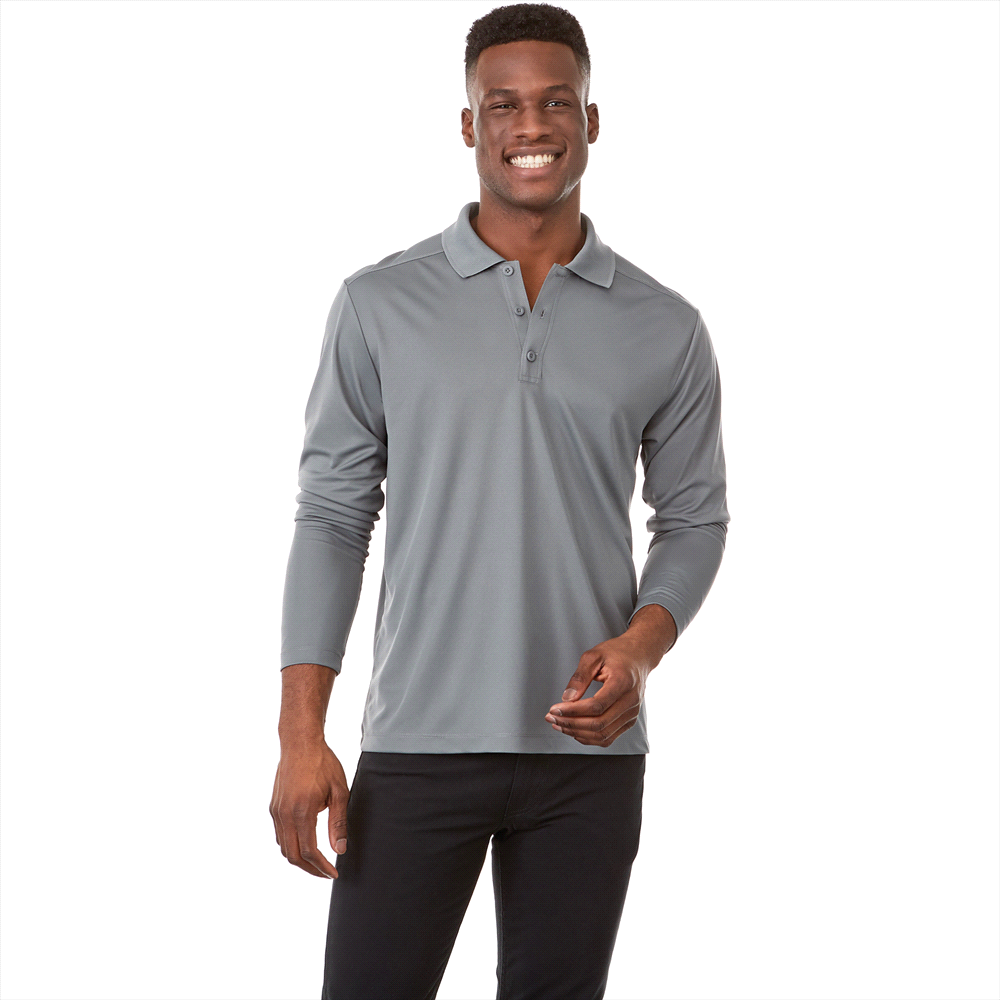 Mori Long Sleeve Polo - Mens – Jackets – Apparel Range – available in Black, Forest Green, Navy, Steel Grey and 1 more – thumbnail 2 of 19