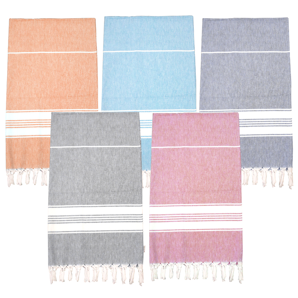 Trekk 100% Cotton Turkish Towel – Towels – The Range – available in Black, Navy, Orange – thumbnail 1 of 14