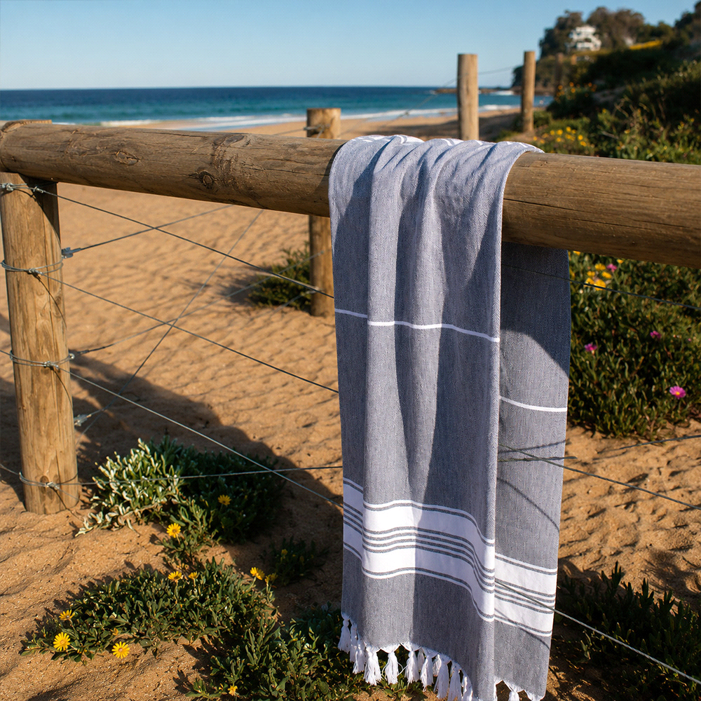 Trekk 100% Cotton Turkish Towel – Towels – The Range – available in Black, Navy, Orange – thumbnail 13 of 14