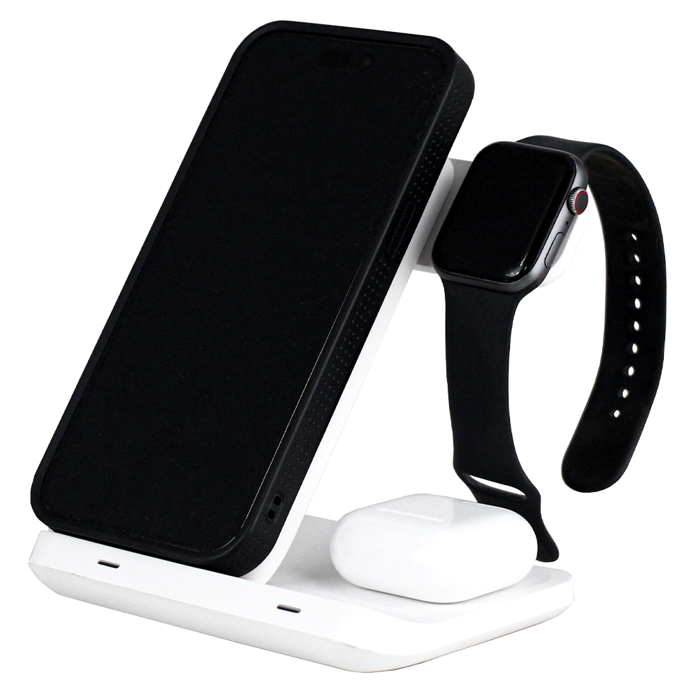 Axis 3 in 1 Wireless Charger – Desk Accessories – The Range – available in Black and White – thumbnail 8 of 21