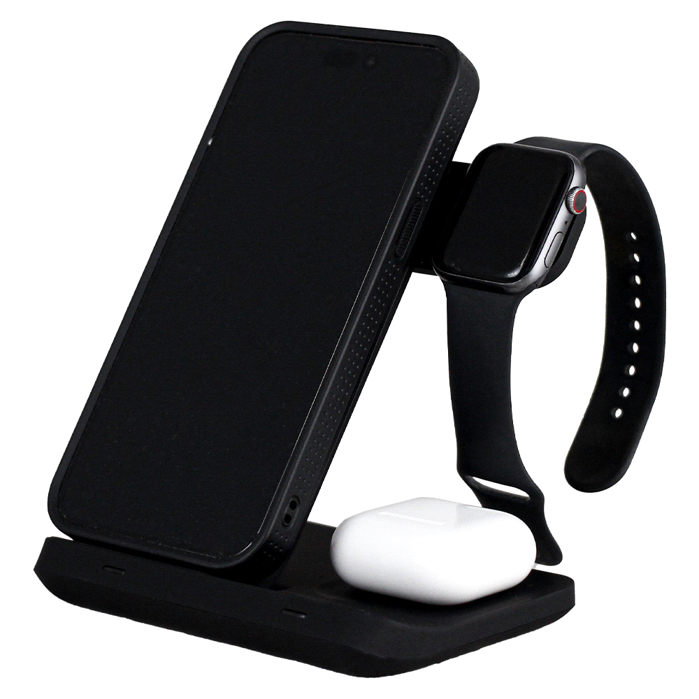 Axis 3 in 1 Wireless Charger – Desk Accessories – The Range – available in Black and White – thumbnail 7 of 21