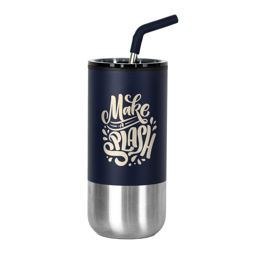 Lagom 470ml Tumbler w/ SS Straw – Drink Bottles – The Range – available in Black, Navy and White – thumbnail 8 of 15