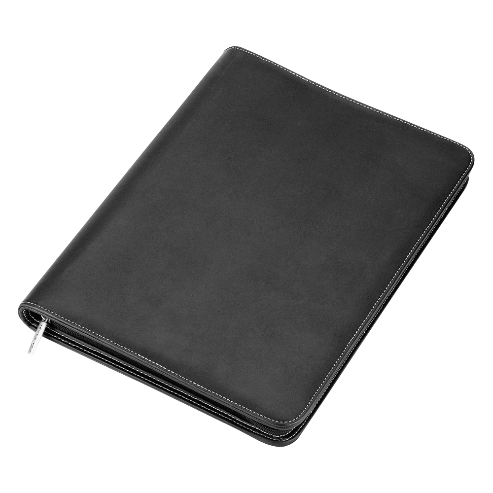 Manchester A4 Imitation Leather Zip Compendium – Compendiums – The Range – available in Black – thumbnail 1 of 4