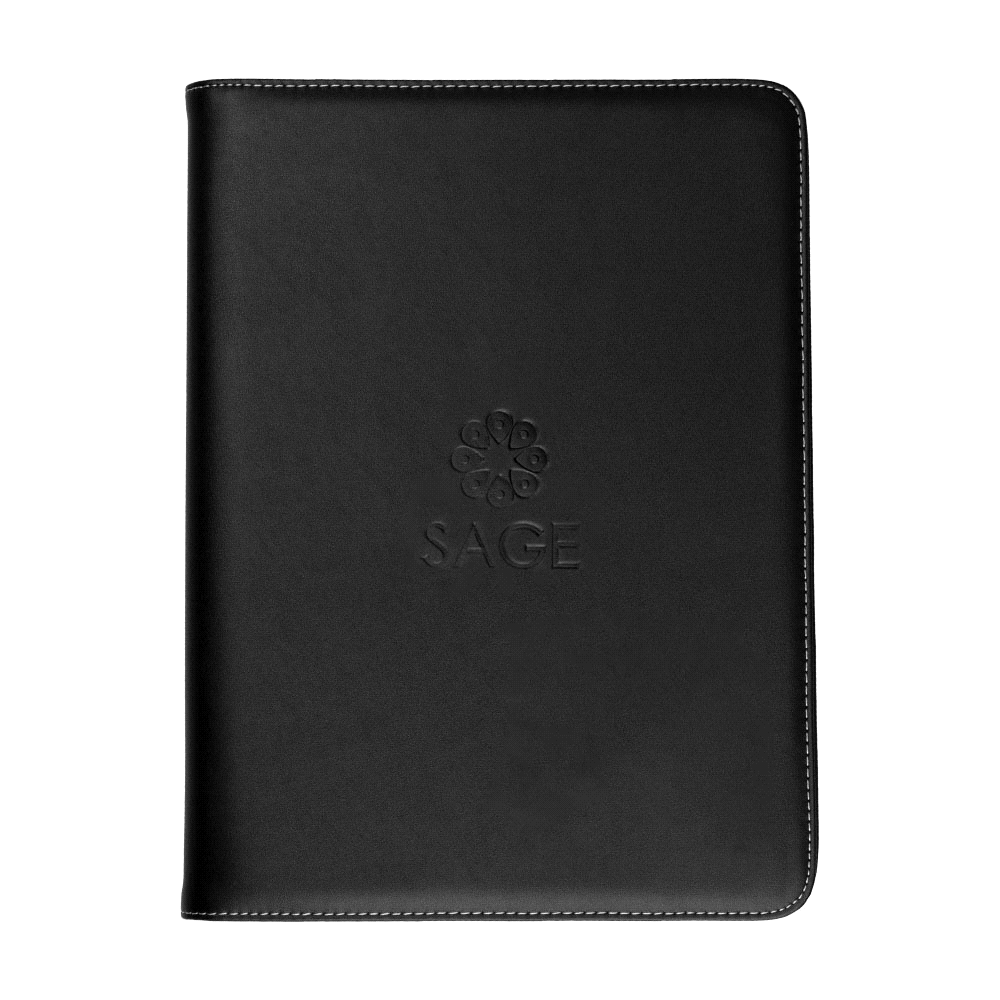 Manchester A4 Imitation Leather Zip Compendium – Compendiums – The Range – available in Black – thumbnail 4 of 4
