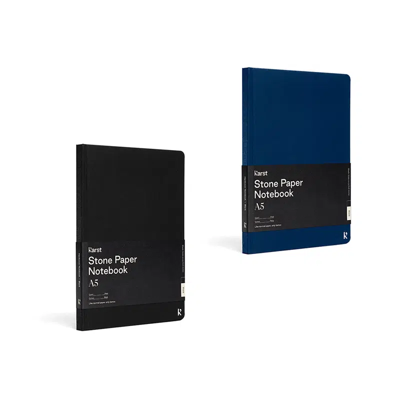 Karst A5 Stone Paper Hardcover Notebook – Desk Accessories – available in black colour