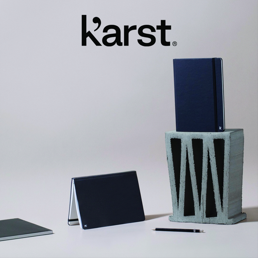 Karst A5 Stone Paper Hardcover Notebook – Desk Accessories – The Range – available in Black, Navy – thumbnail 2 of 14