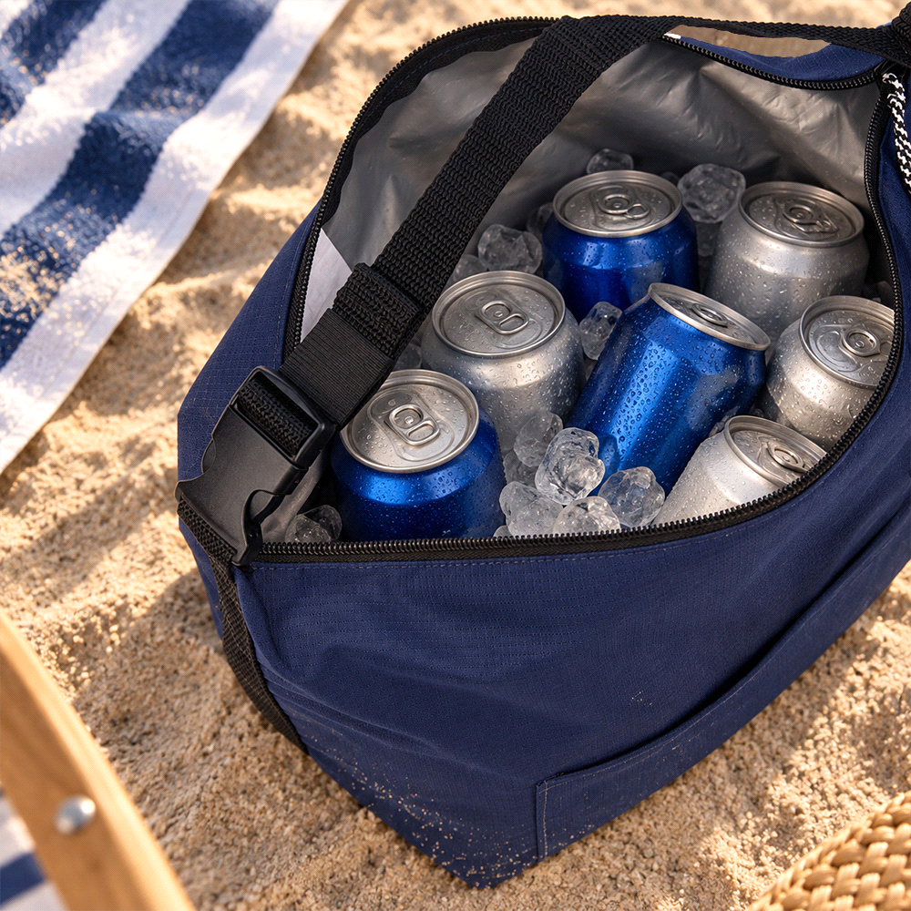 Caribou Drift Recycled 9 Can Lunch Cooler – Cooler Bags – The Range – available in Beige and Navy – thumbnail 6 of 23