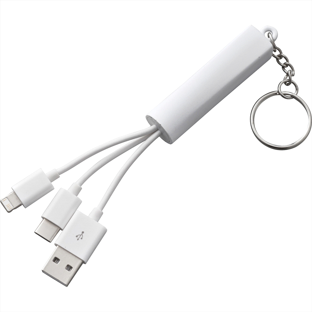 Route Light Up Logo 3-In-1 Cable – Cable Tidies – Global Stock – available in Black, Blue, White – thumbnail 2 of 7