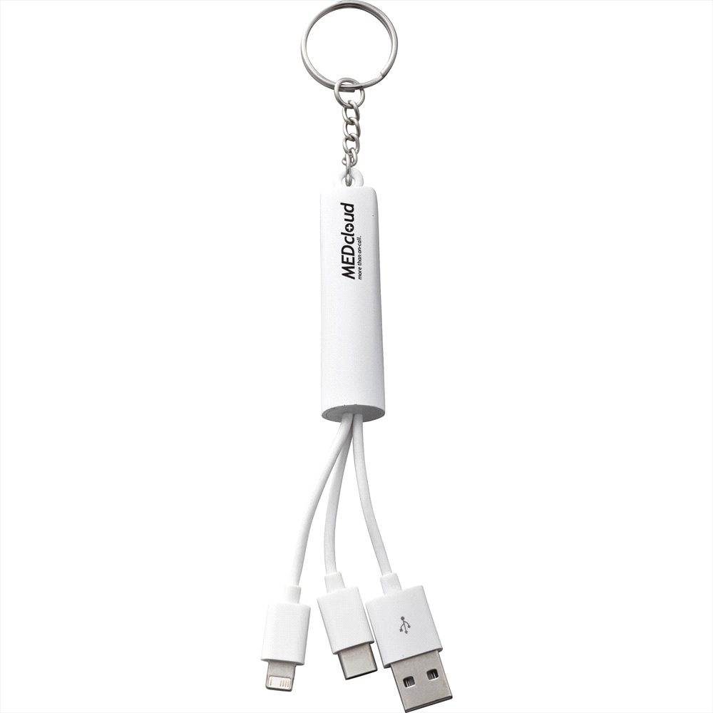 Route Light Up Logo 3-In-1 Cable – Cable Tidies – Global Stock – available in Black, Blue, White – thumbnail 5 of 7