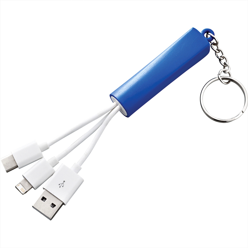 Route Light Up Logo 3-In-1 Cable – Cable Tidies – Global Stock – available in Black, Blue, White – thumbnail 4 of 7