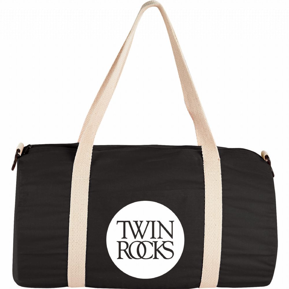 Cotton 18" Barrel Duffel – Duffle/Sports Bags – Global Stock – available in Black, Blue – thumbnail 8 of 9