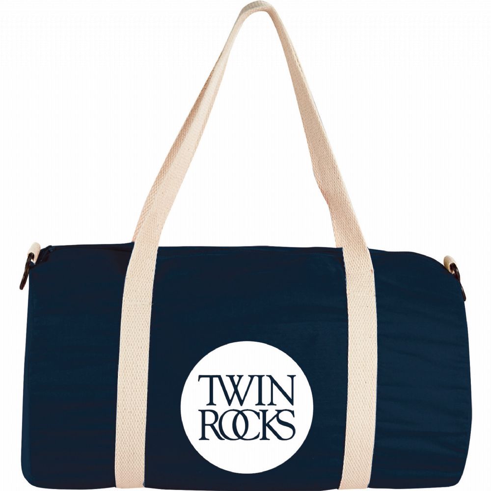 Cotton 18" Barrel Duffel – Duffle/Sports Bags – Global Stock – available in Black, Blue – thumbnail 9 of 9