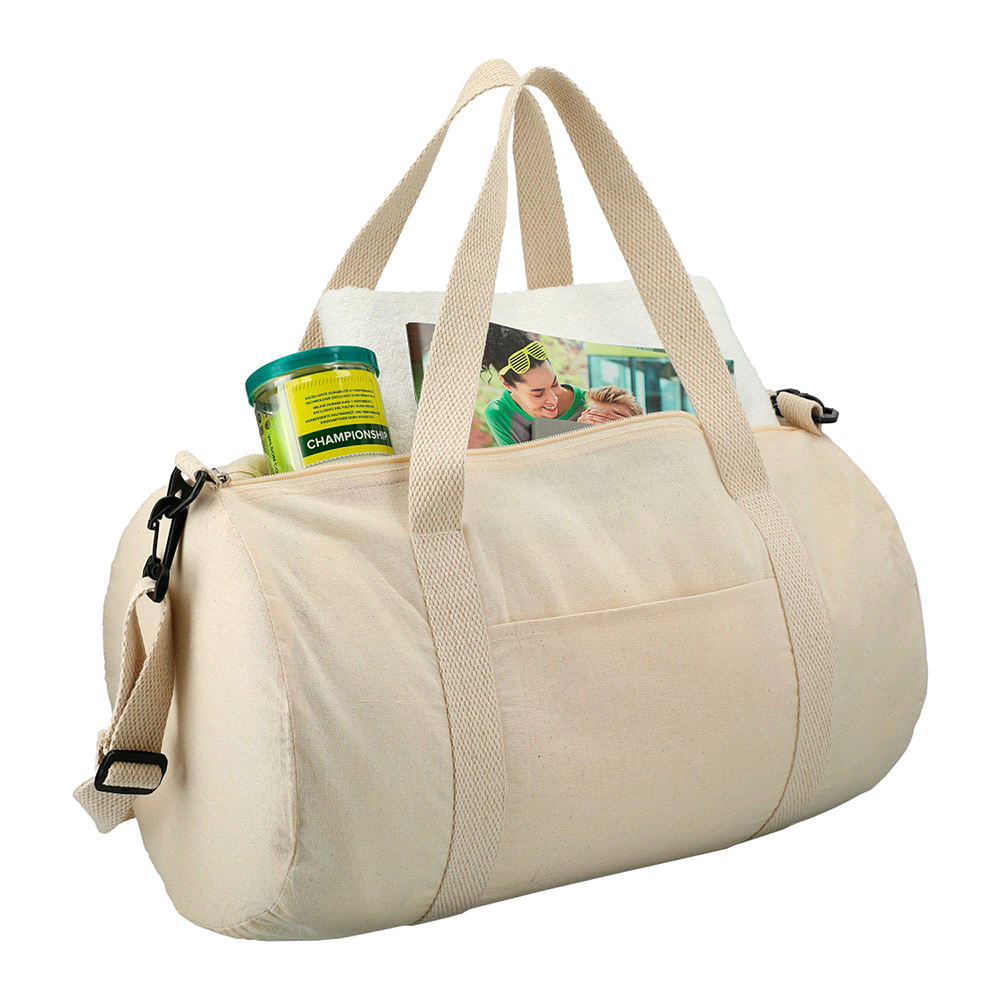 Cotton 18" Barrel Duffel – Duffle/Sports Bags – Global Stock – available in Black, Blue – thumbnail 6 of 9