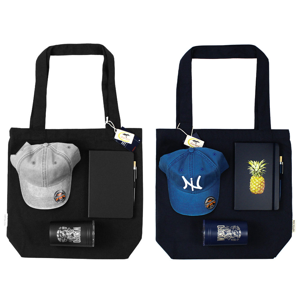 Lifestyle Essentials Pack – Tote Bags – The Range – available in Black and Navy – thumbnail 1 of 13