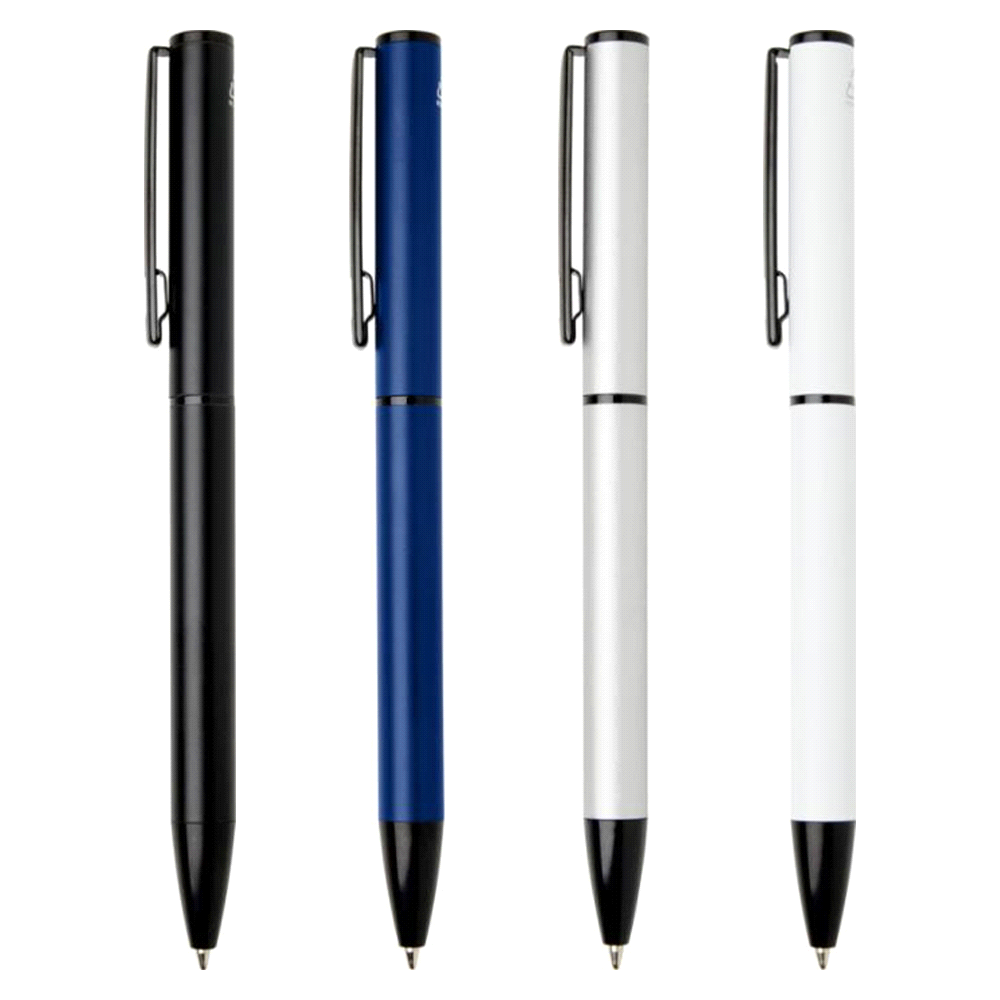 Verton Recycled Aluminium Twist Ballpoint Pen – Eco Pens – available in black, blue, silver colours