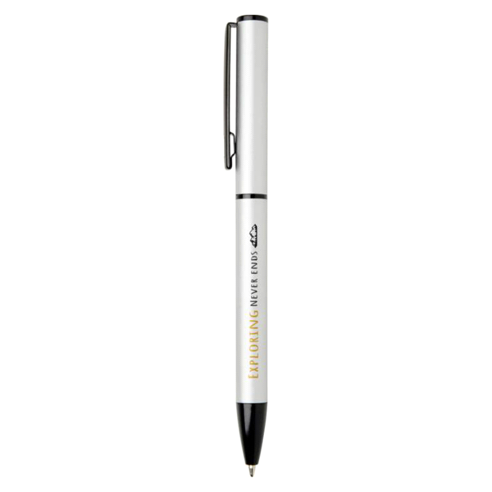 Verton Recycled Aluminium Twist Ballpoint Pen – Eco Pens – The Range – available in Black, Navy, Silver and White – thumbnail 11 of 24