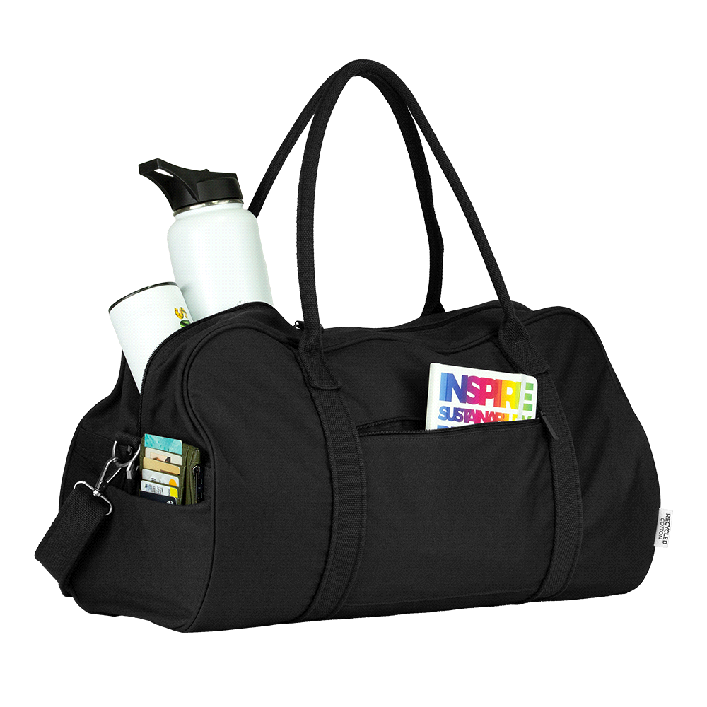 Darani GRS Recycled Canvas Duffle 48L – Duffle/Sports Bags – The Range – available in Black and Navy – thumbnail 20 of 23