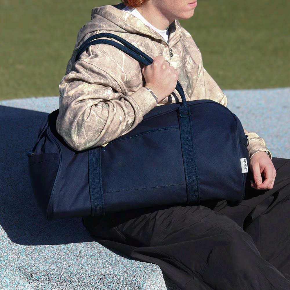 Darani GRS Recycled Canvas Duffle 48L – Duffle/Sports Bags – The Range – available in Black and Navy – thumbnail 7 of 23