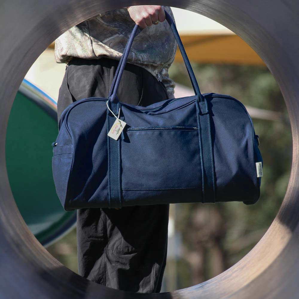 Darani GRS Recycled Canvas Duffle 48L – Duffle/Sports Bags – The Range – available in Black and Navy – thumbnail 8 of 23