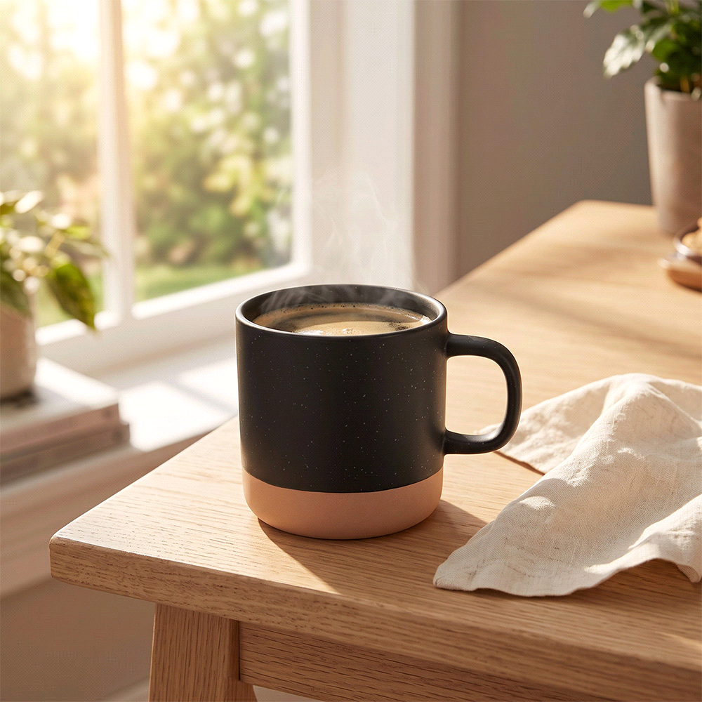 Santos 350ml Artisanal Ceramic Coffee Mug – Mugs – The Range – available in Black  and White – thumbnail 4 of 8